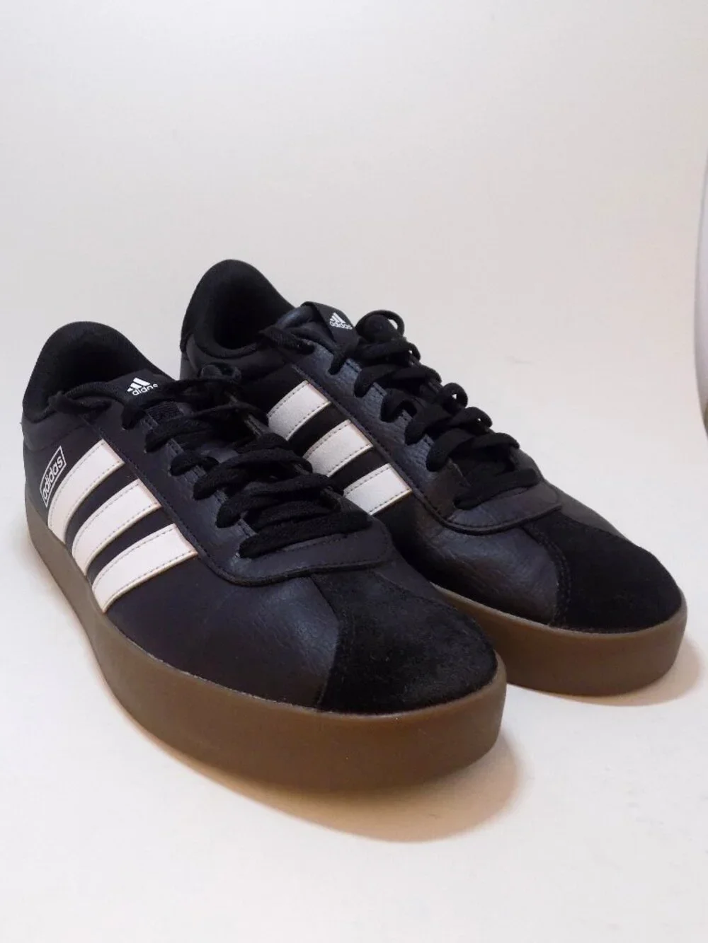 Adidas VL Court 3.0 Black White Gum- Men's Size 11.5